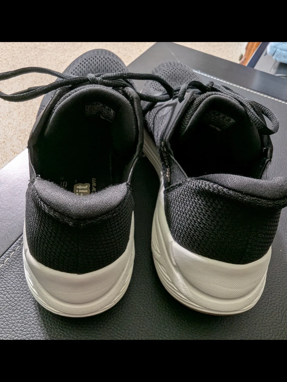 Skechers Men’s Black Knit Slip-On Athletic Sneakers